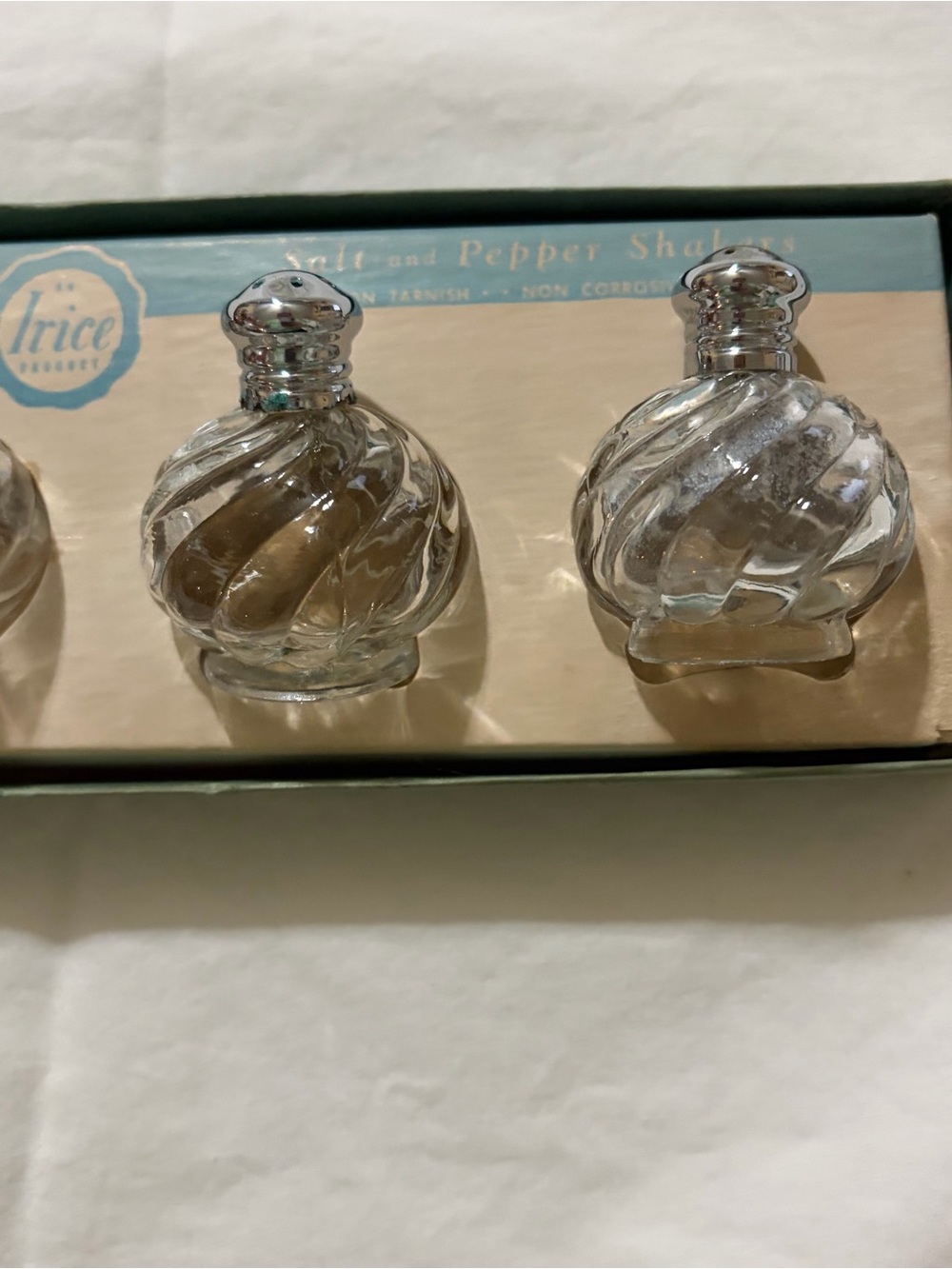 Vintage Irice salt & pepper shakers